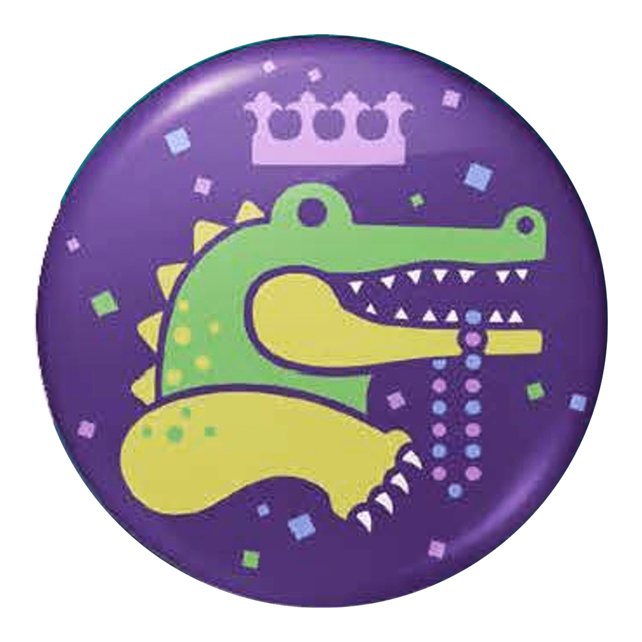 Mardi Gras Gator Button