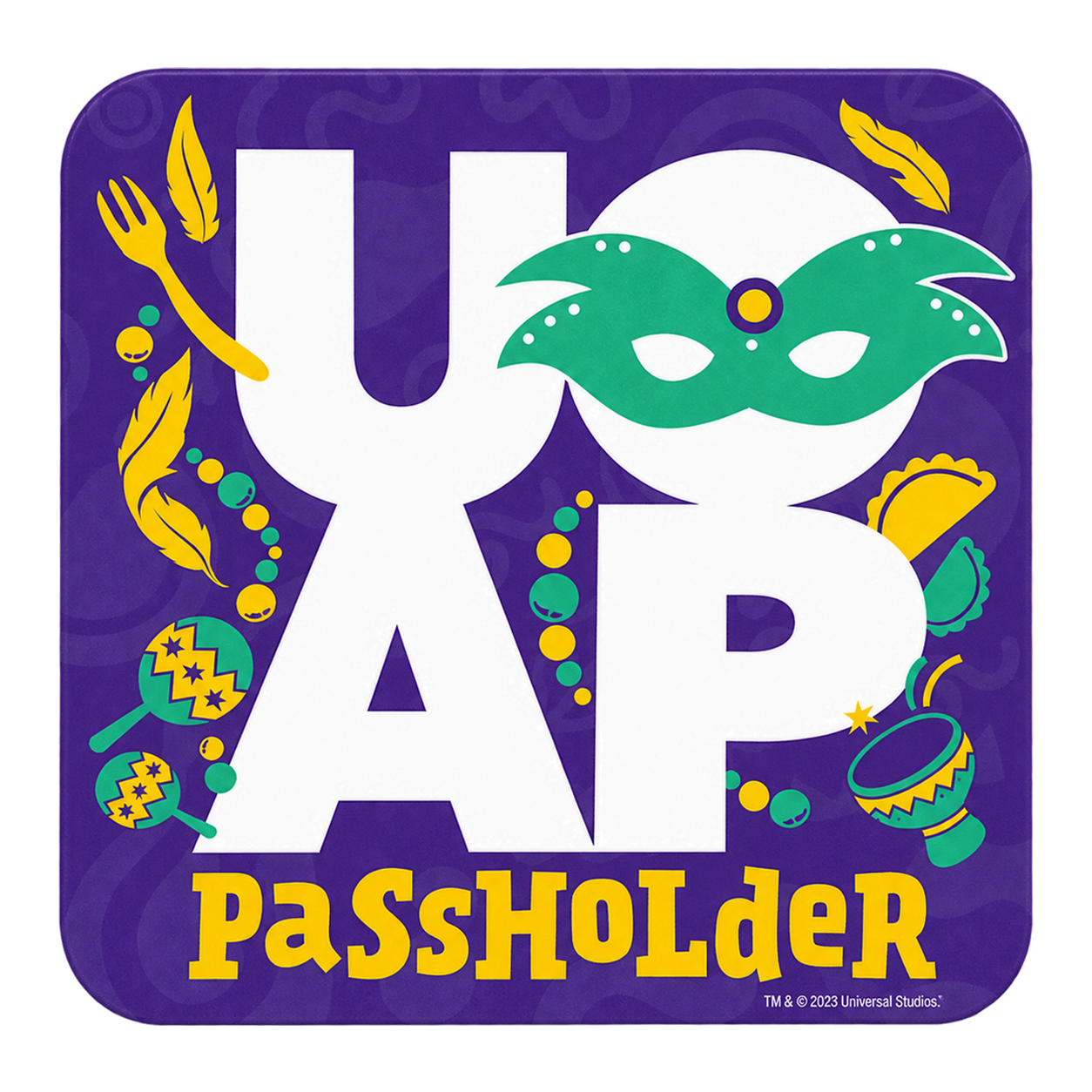 Mardi Gras Passholder Magnet