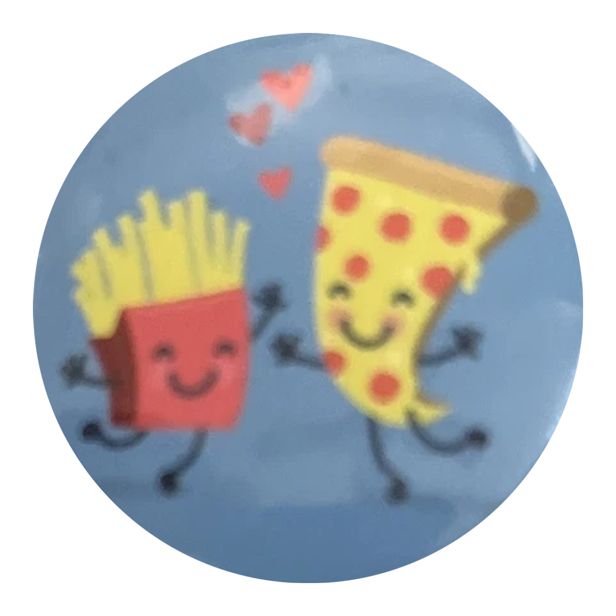 Pizza Fries Button