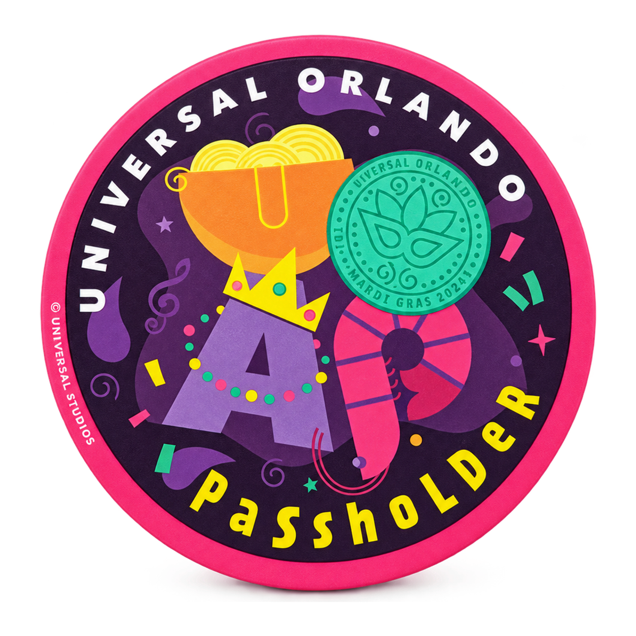 Mardi Gras Passholder Magnet
